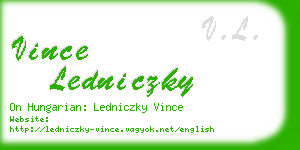 vince ledniczky business card